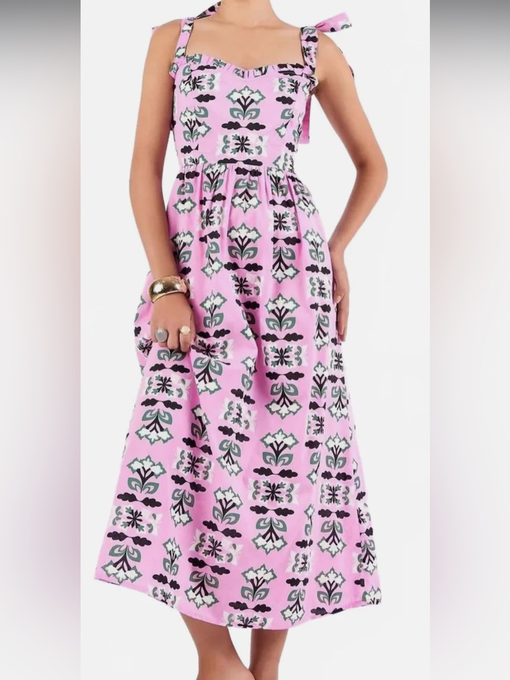 Jackie Dress in Papillon Peony Floral Tie-Shoulder Maxi Dress